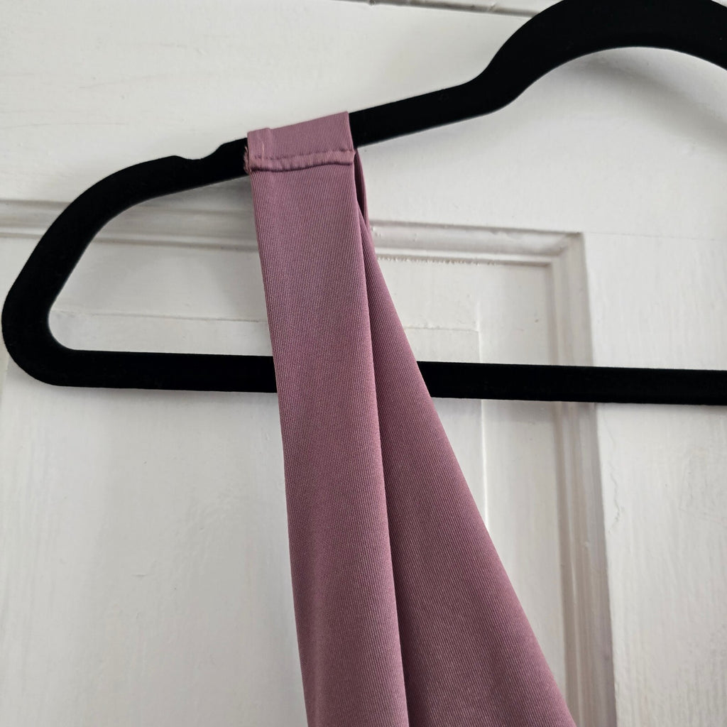 VILA Mauve Sleeveless Maxi Dress with Deep V-Neckline, Size XS