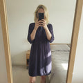 Autograph Blackberry Purple Button-Up Dress UK 8, relaxed fit, pockets, tunic