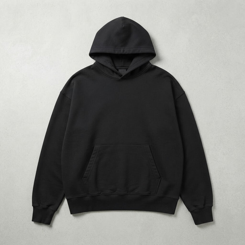 Topman Black Pullover Hoodie Size M