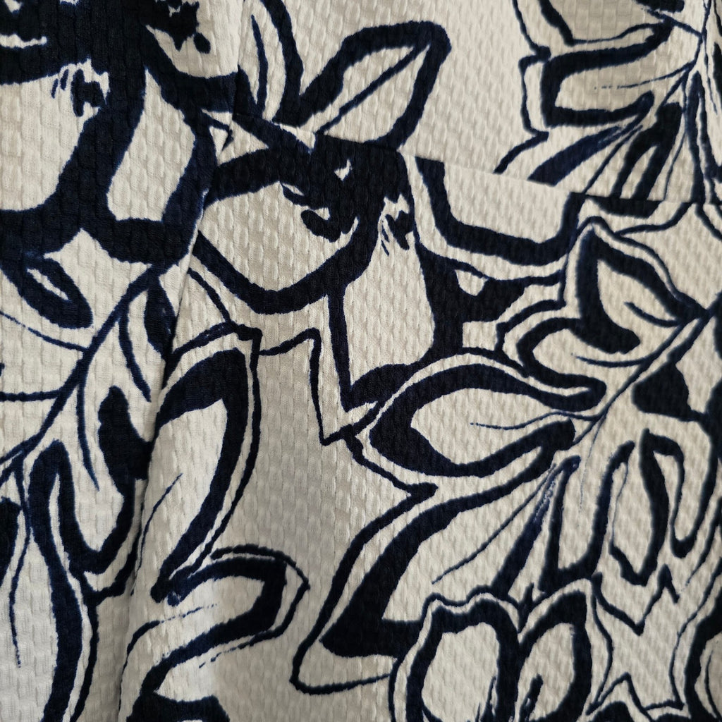 Chaps Women's Black and White Floral Sleeveless Mini Dress Size 6