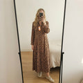 Girl In Mind animal print shirt dress, BNWT, 3/4 length sleeve, button front