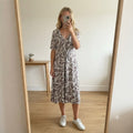 Artigiano Made in Italy Viscose and Elastane Patterned Dress Size 14, soft