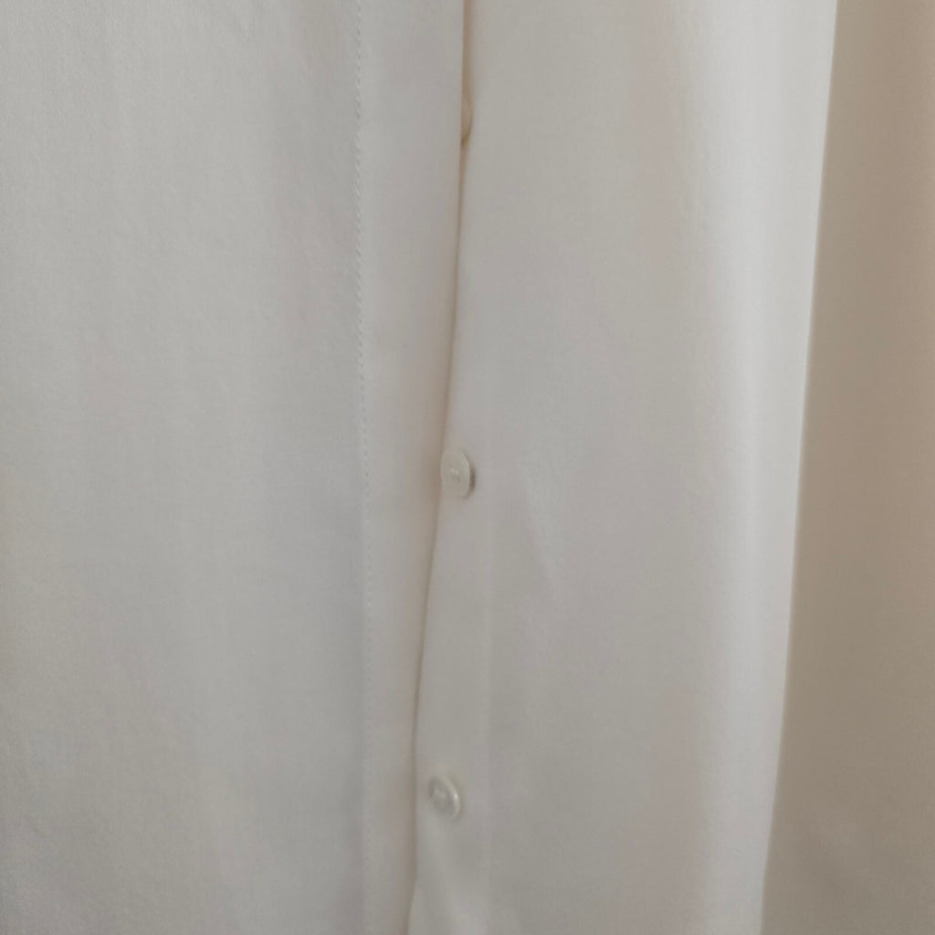 Reiss Elegant Off White/Cream Silk Blouse Shirt UK 8 / EU 36 / US 4 relaxed fit