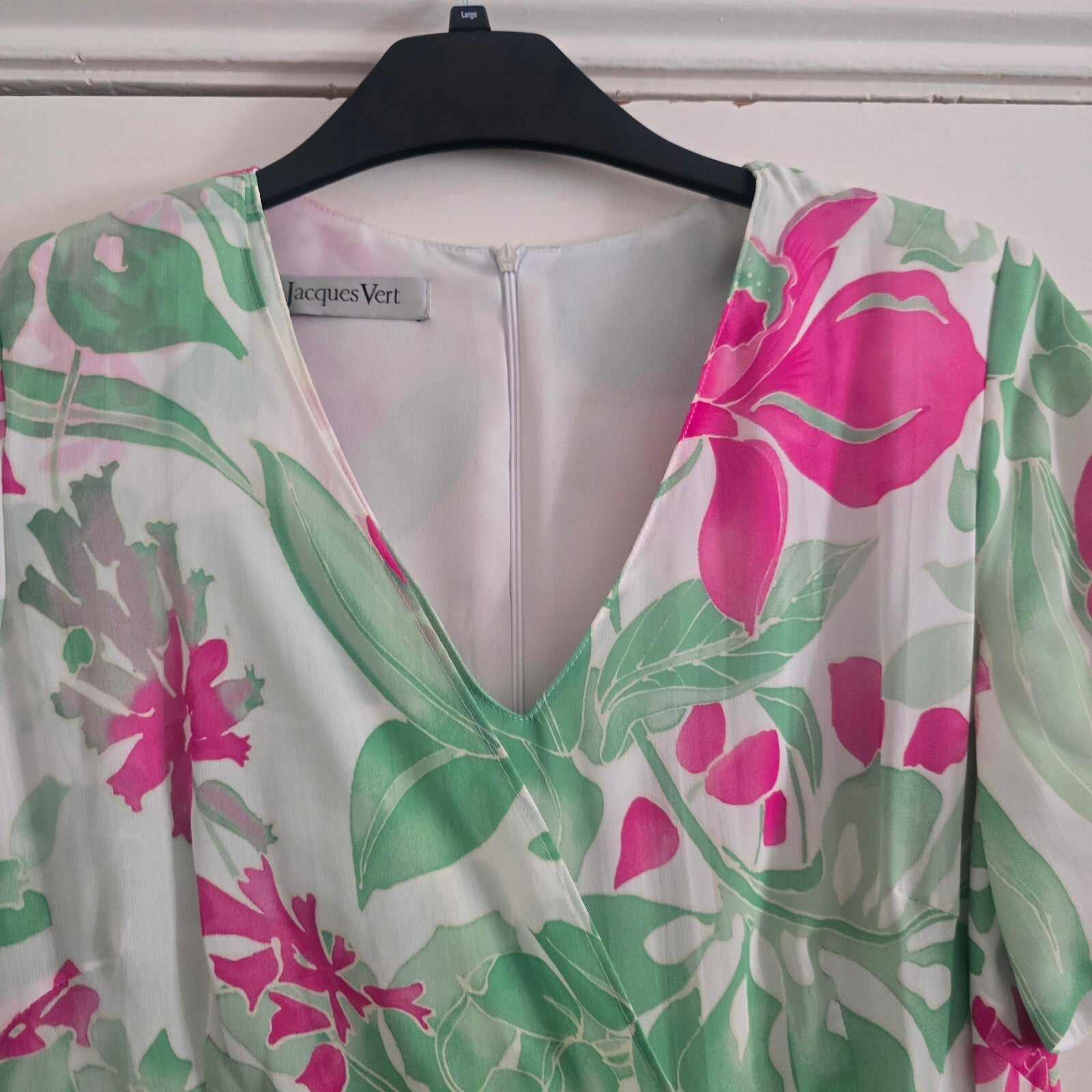 Jacques Vert Floral Wrap Midi Dress UK 12, v neck, wedding, party