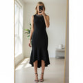 Calvin Klein Sleeveless Embellished High-Low Flounce Dress – BNWT, size 6