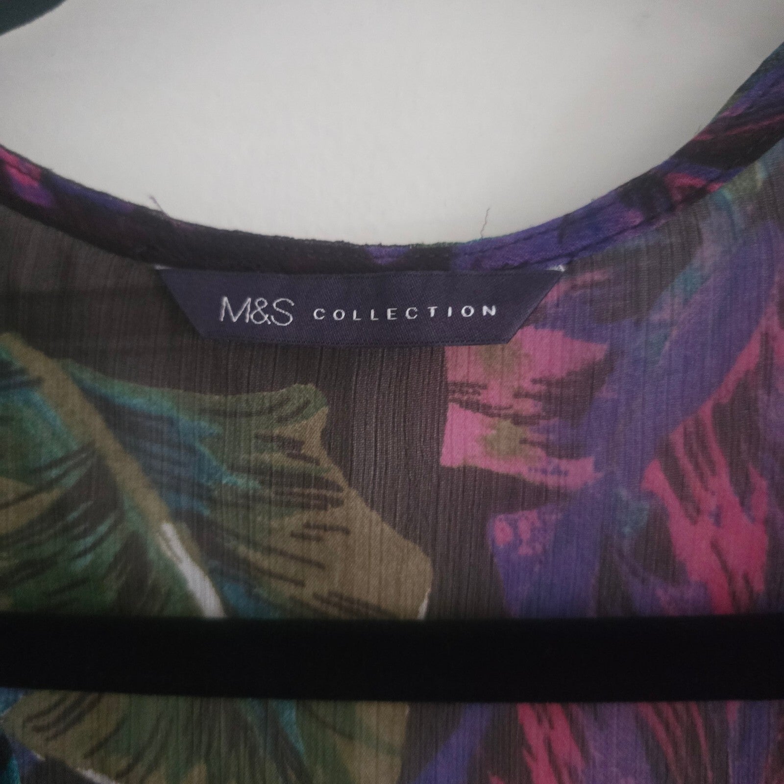 M&S Collection Medium Floral Twist Front Sheer Kaftan Holiday Lightweight Size M
