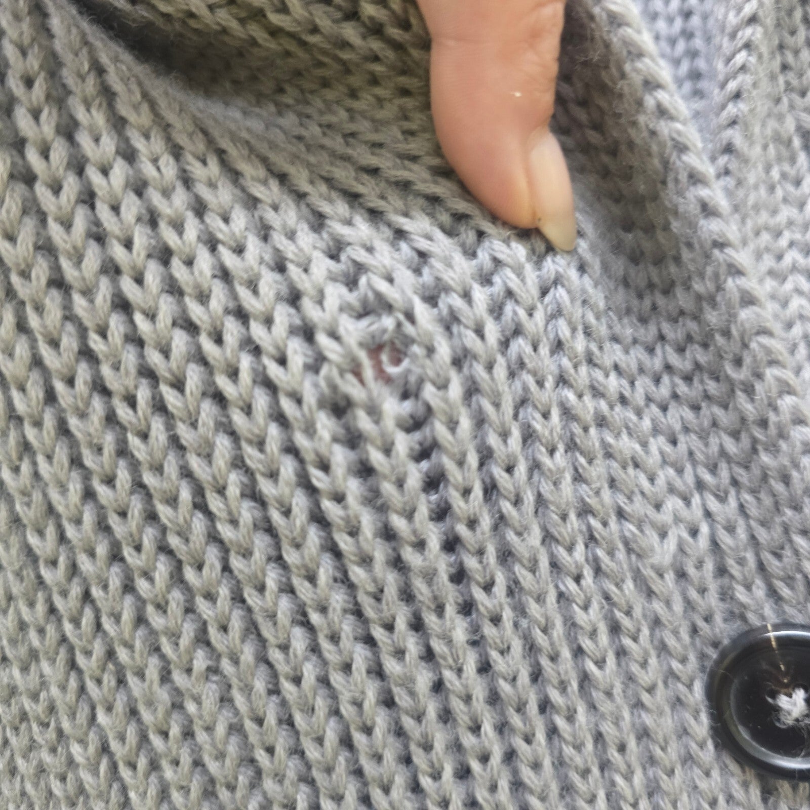 Joseph Grey Wool Knit Longline Cardigan Designer Luxury Premium Layering Size S
