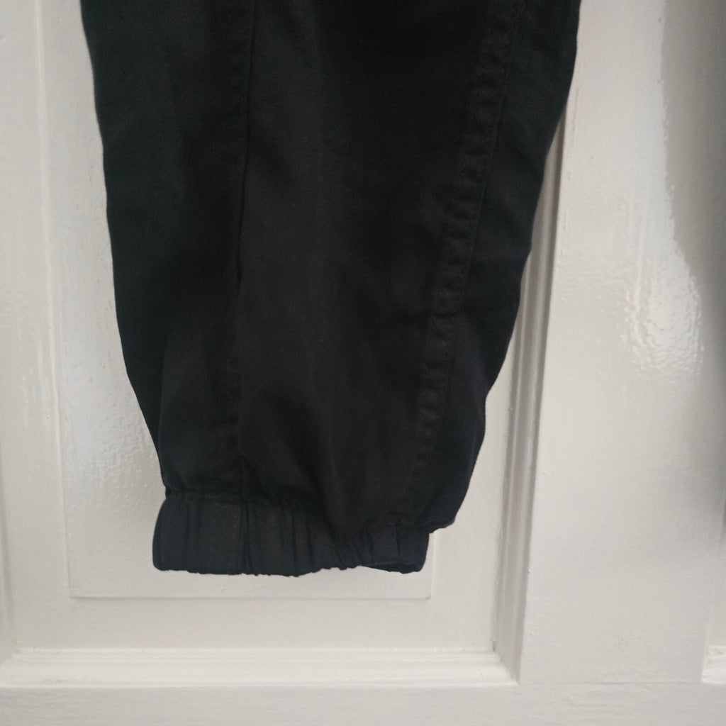 FatFace Black Elastic Waist Jogger Pants UK 12R relaxed soft lightweight comfy