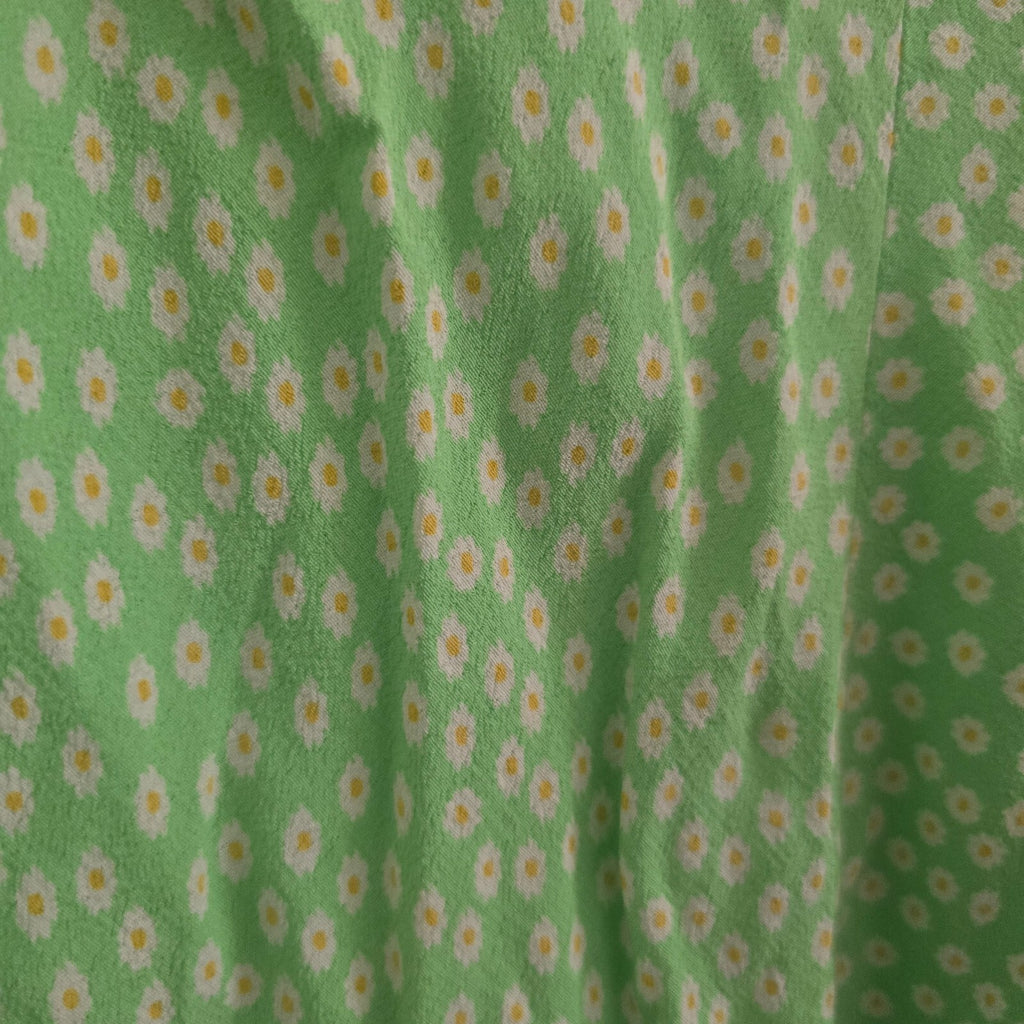 ZARA Green Daisy Print Spaghetti Strap Romper Playsuit Size S cute ditsy