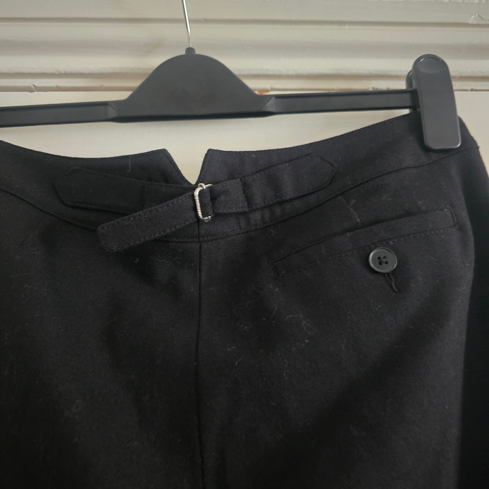 GAP Women's Black Straight Leg Wool Blend Trousers UK 10, smart, tailored