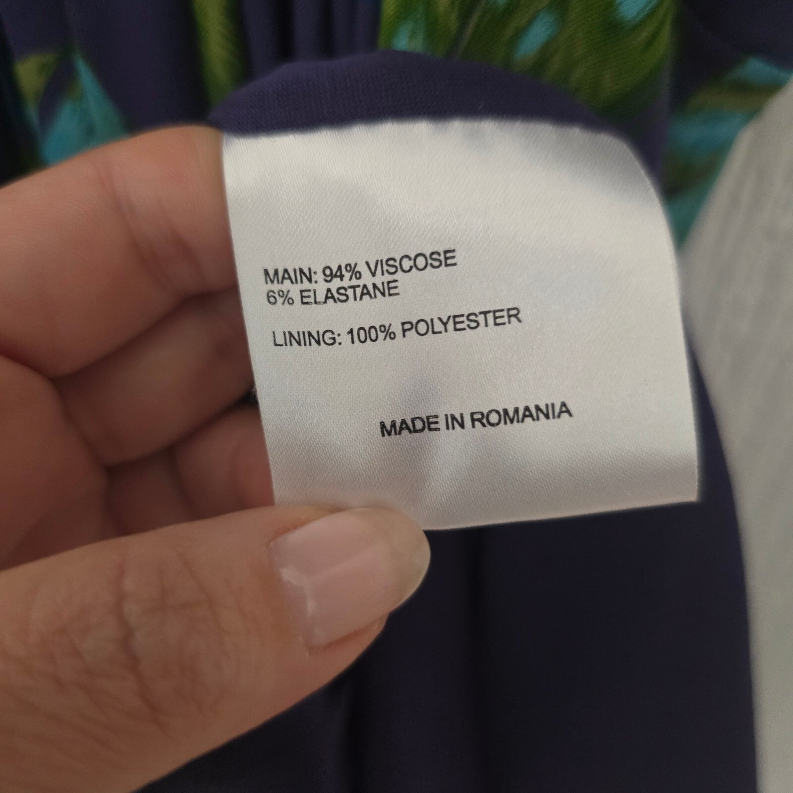 Karen Millen Floral Print Purple Viscose Dress UK 10