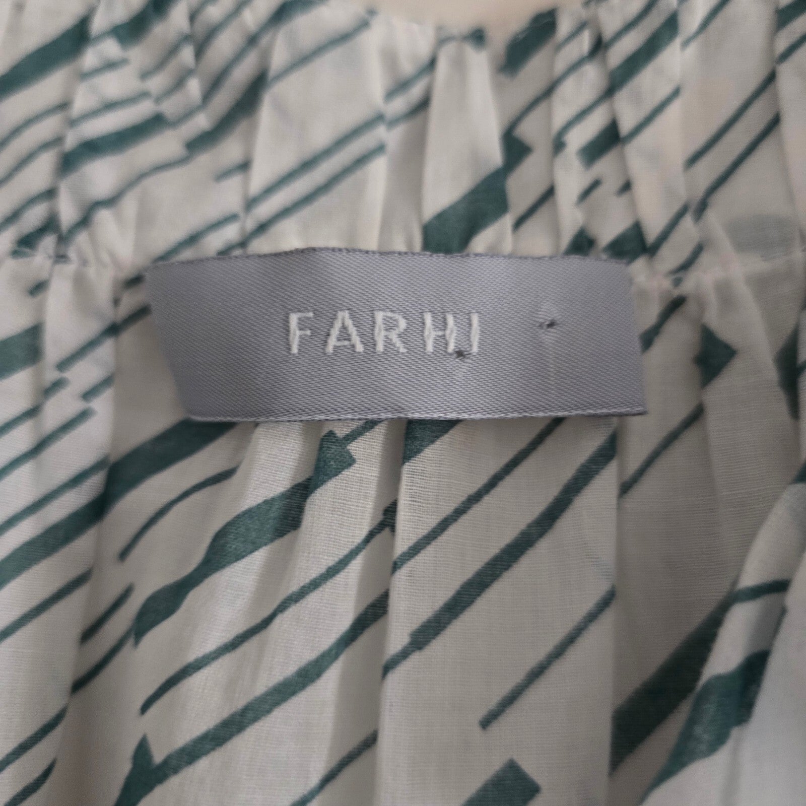Farhi Sleeveless Ruffle Detail Cotton Dress UK Size 10, lightweight, summer,