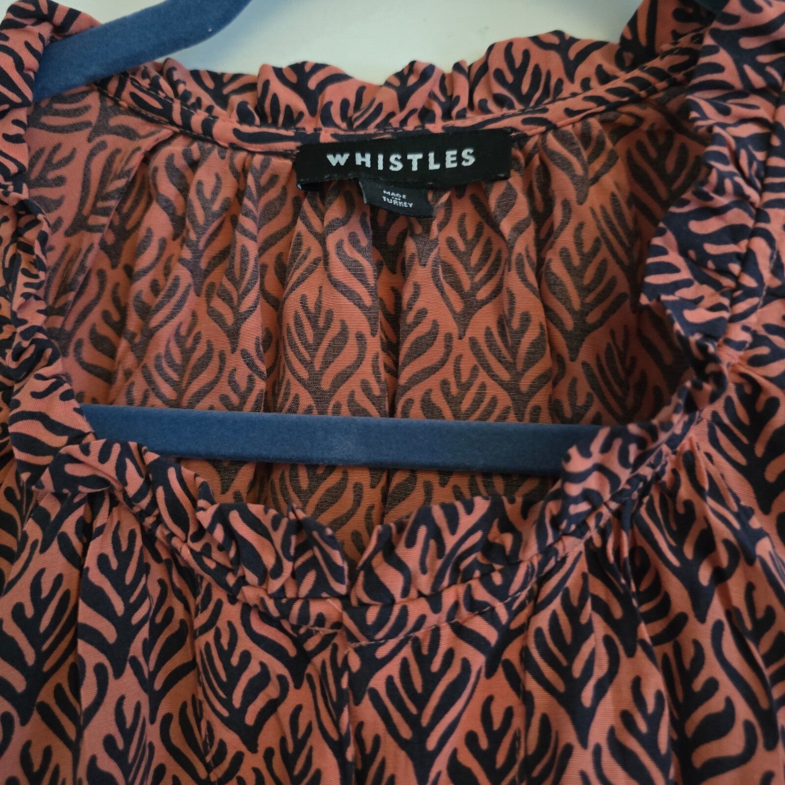 Whistles Women's Printed Long Sleeve Blouse Top Shirt UK10, relaxed fit