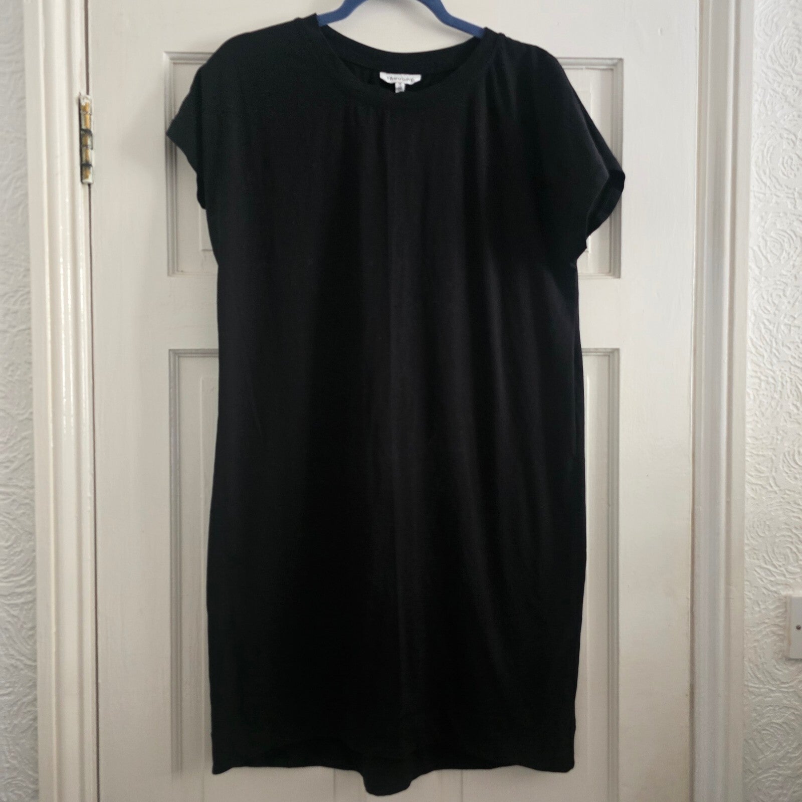 Thought Organic Cotton Black T-Shirt Dress Size 12 UK premium, luxury