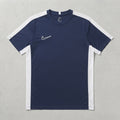 Nike Dri-FIT Slim Fit Navy and White Sports T-Shirt Medium, Sportswear, Gym