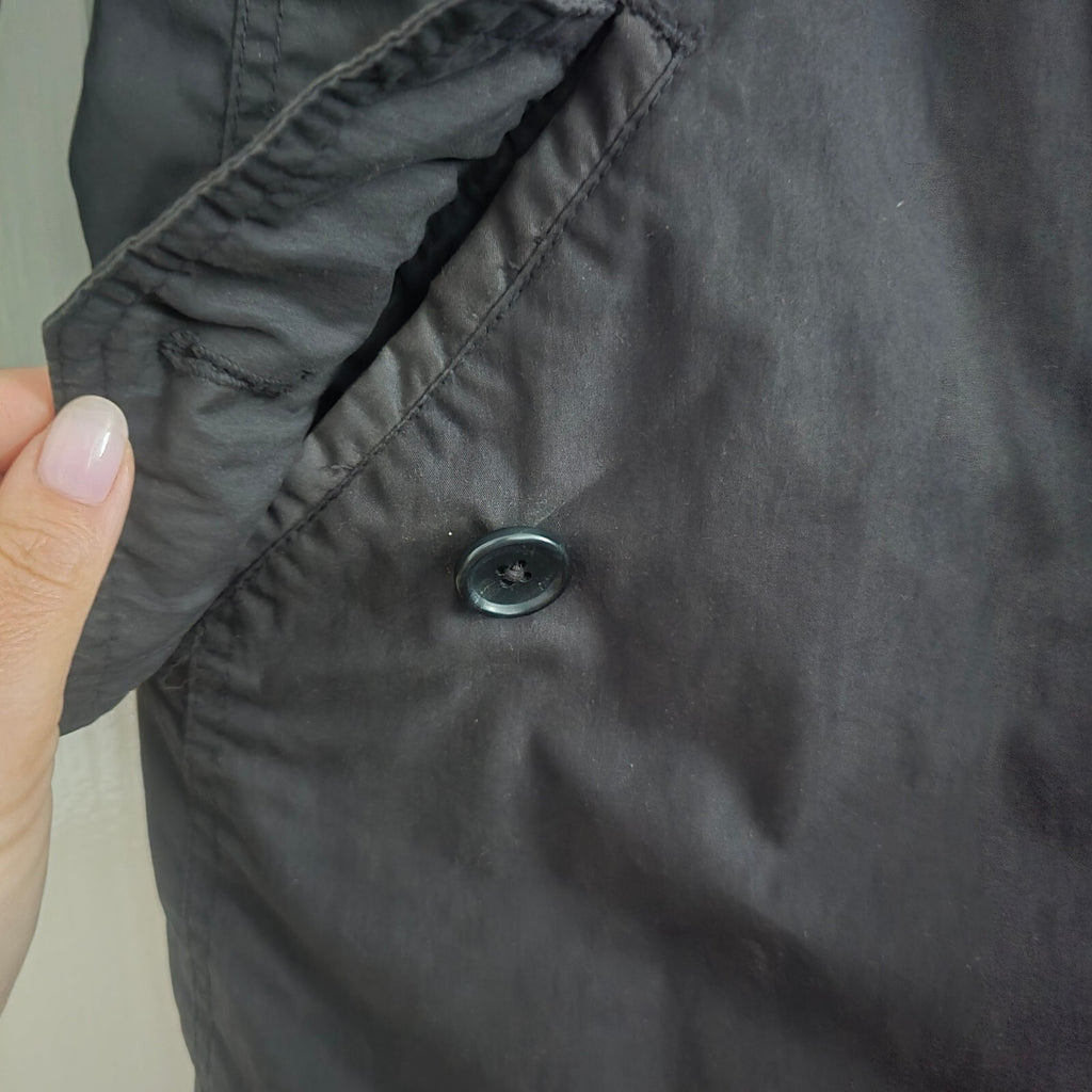 Uniqlo Black Hooded slighty padded warm Parka Coat, Size Small