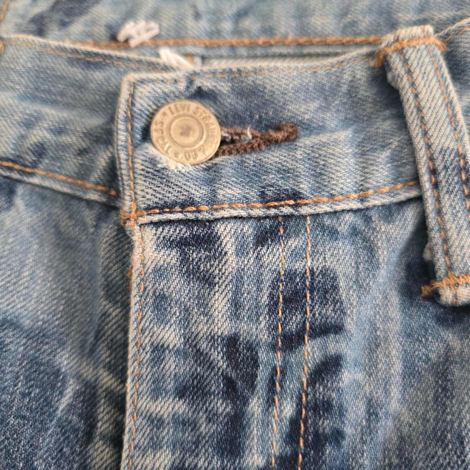 Levi's 511 Slim Fit Tie-Dye Effect Blue Denim Jeans W30 L32, rare, vintage