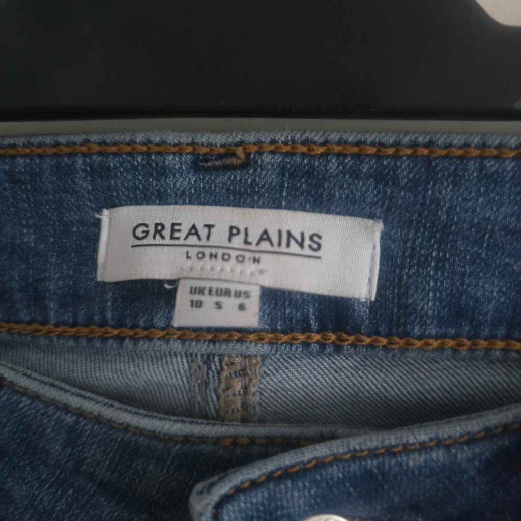 Great Plains London Blue Denim Jeans UK Size 10, stretch, high waist, skinny
