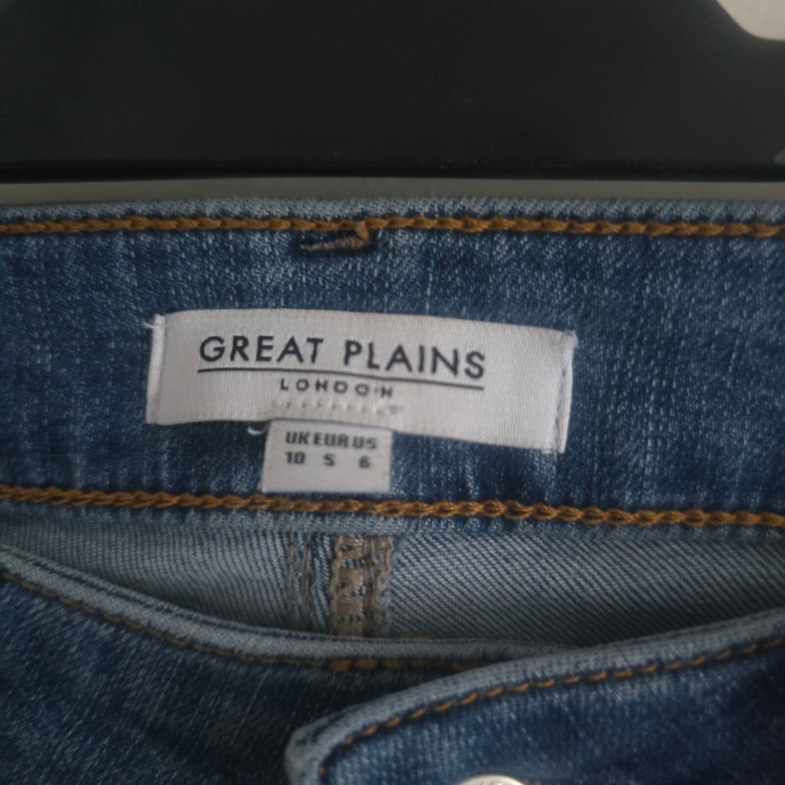 Great Plains London Blue Denim Jeans UK Size 10, stretch, high waist, skinny