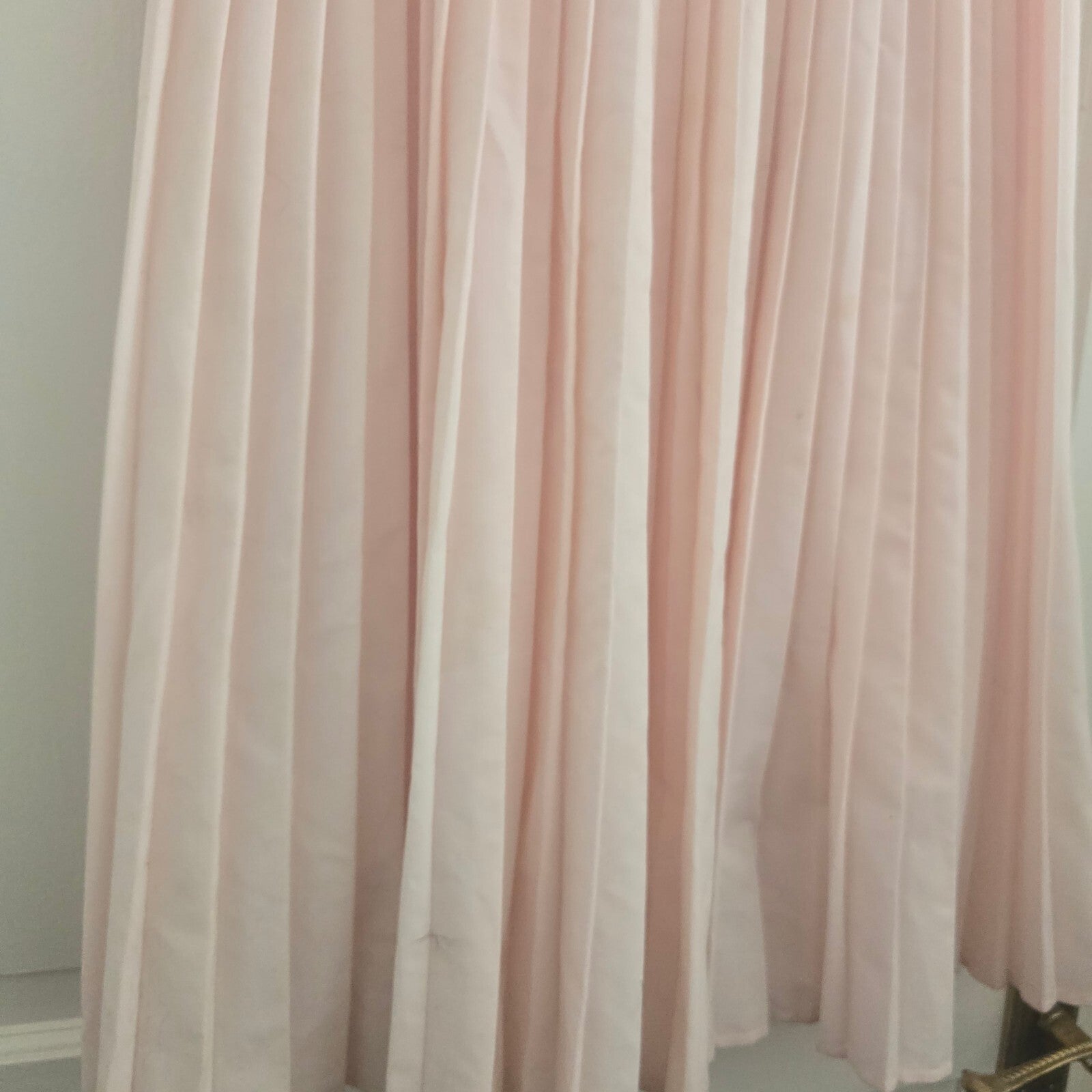 Elegant Pleated COS Dress in Light Pink, whimsical, mid length, size 8
