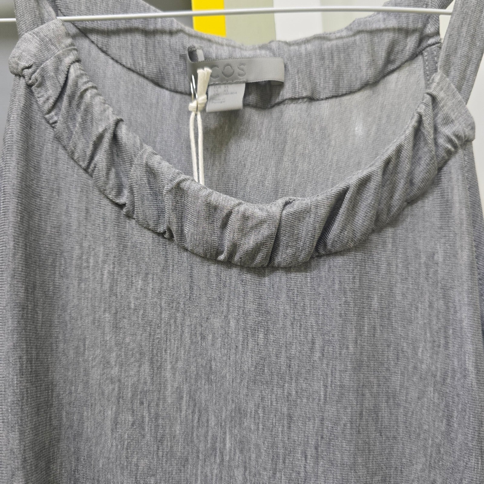 COS Grey Sleeveless Maxi Dress with Ruffle neck Detail, size XS, BNWT
