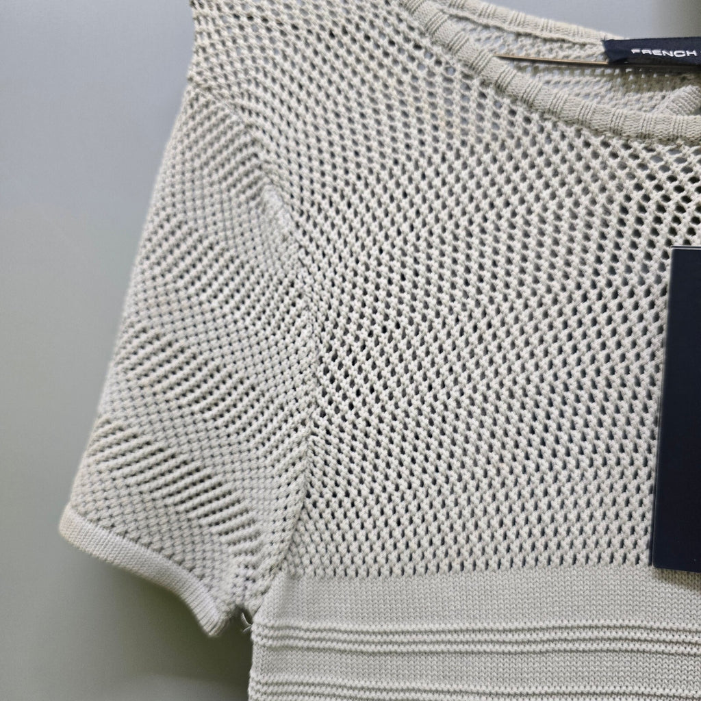 French Connection Danni Cruise Grey Knit Bodycon Dress Size 10, BNWT