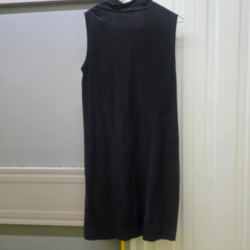 COS Sleeveless Black Cowl Neck Silk Luxury Lightweigh Knee Length Dress