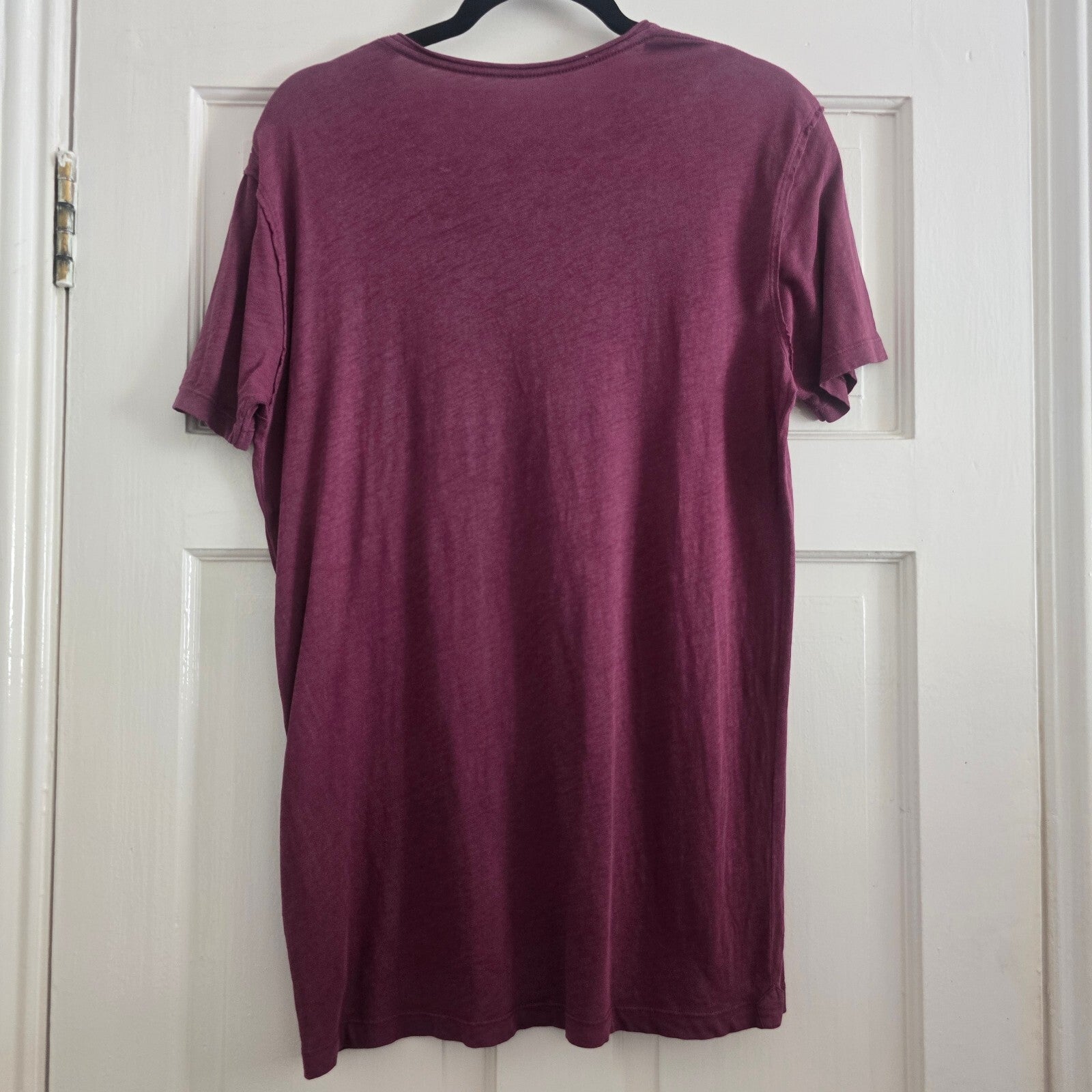 AllSaints Men's Crew Neck T-Shirt in Burgundy