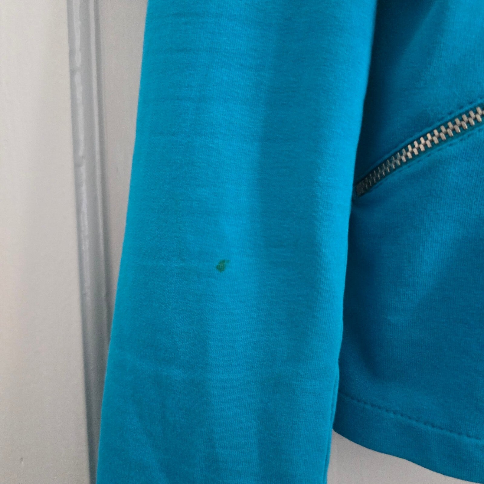 LIV Turquoise Blue Tailored Blazer Jacket Size 40, jersey fabric, stretch, comfy