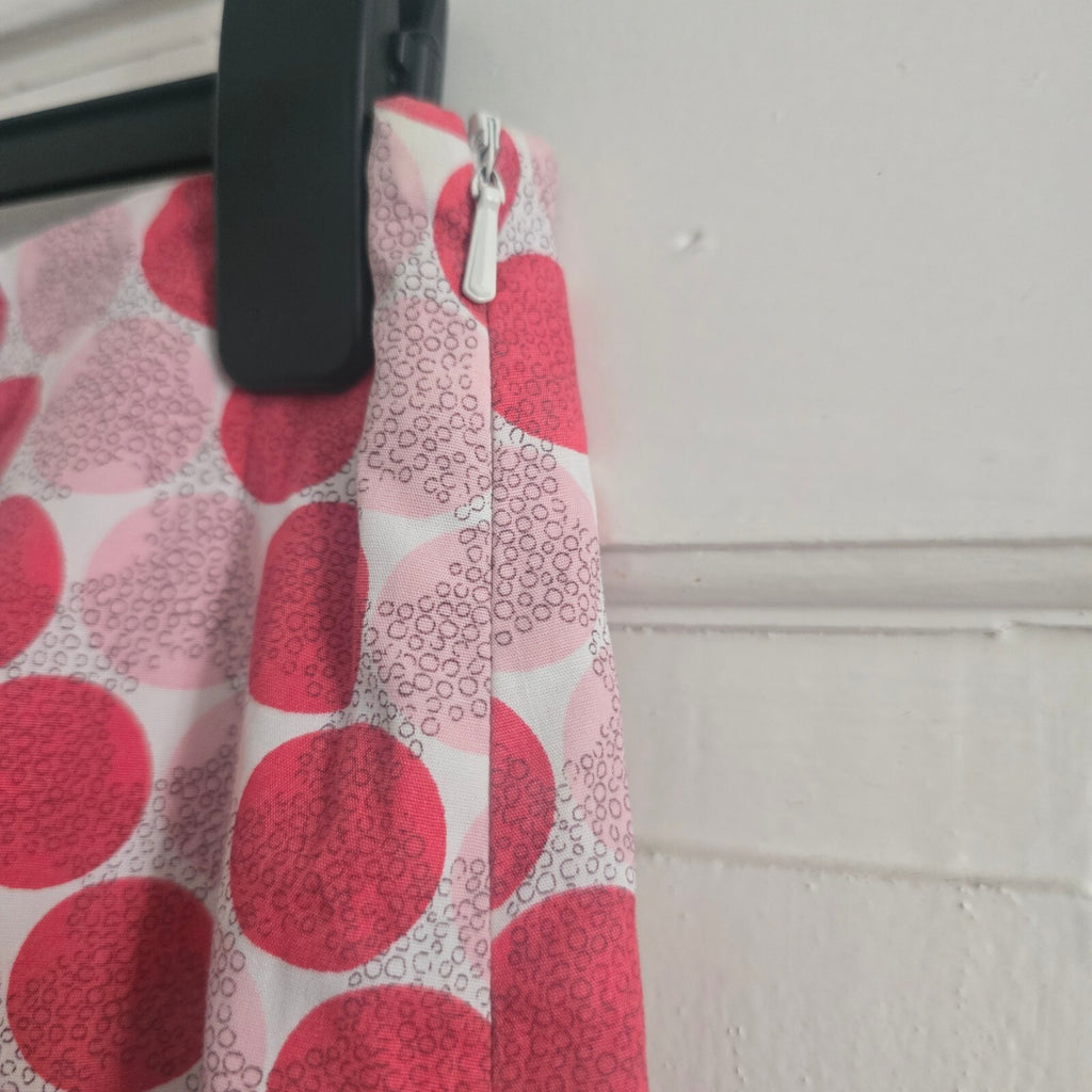 Boden Red and Pink Polka Dot Mini Skirt Size 14