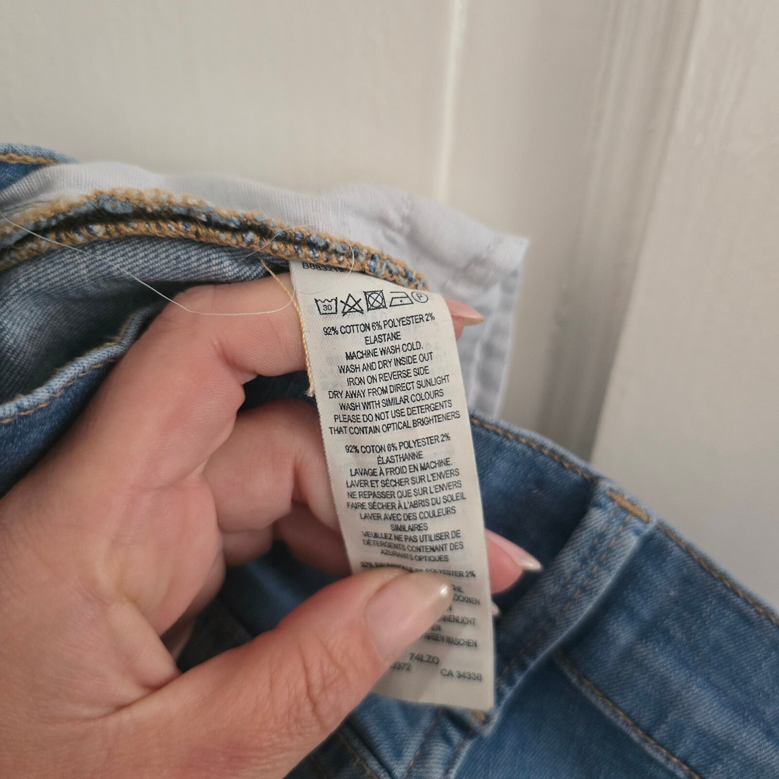 French Connection Light Blue High Waisted Skinny Jeans UK Size 10 / US Size 6