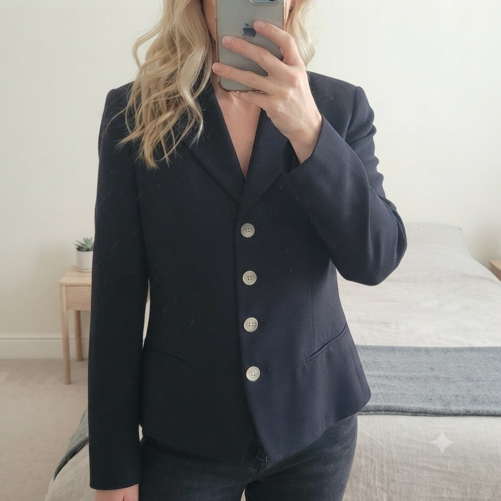 Austin Reed Classic Black Women's Blazer Jacket Size 10 UK