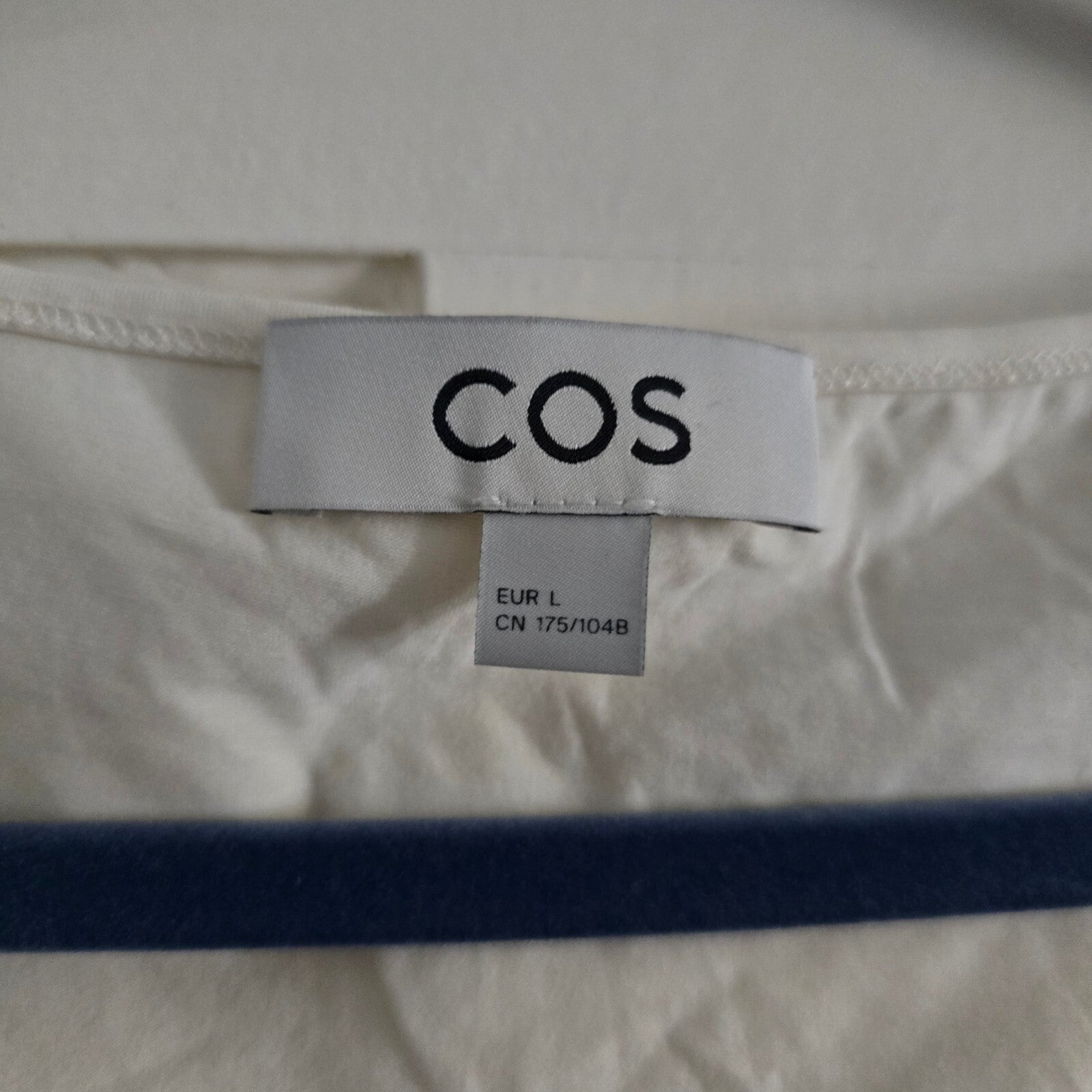 COS Cream Scoop Neck Half Sleeve Top Size Large, wardrobe staple, smart casual