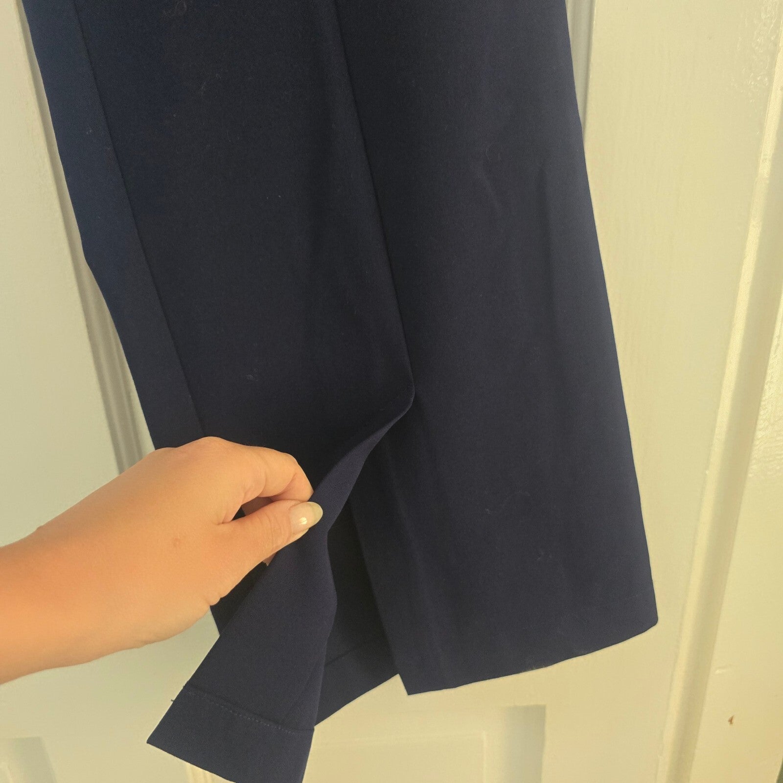 KITRI Navy Blue Wide-Leg Trousers UK 12 / US 8