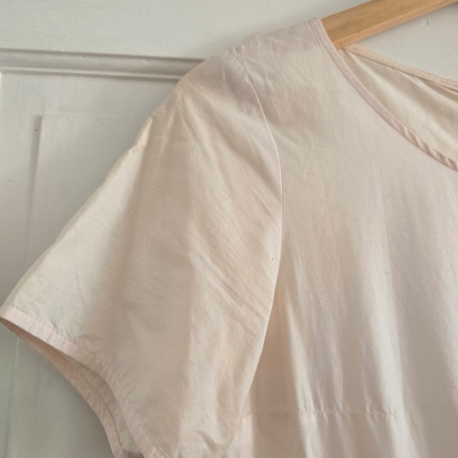 Elegant Pleated COS Dress in Light Pink, whimsical, mid length, size 8
