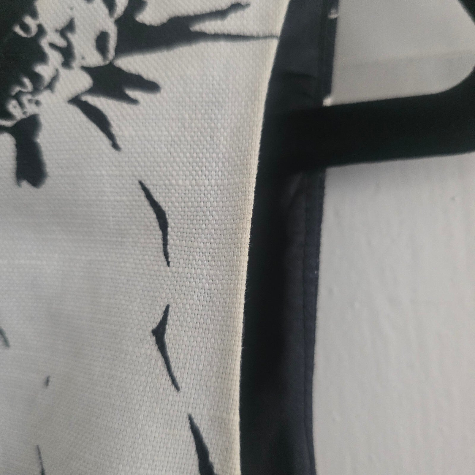 Laura Ashley Black and White Floral Sleeveless Dress UK 8, linen mix, lined