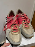 DKNY Women's Pink and Beige Suede Mesh Sneakers, trainers, size UK 5