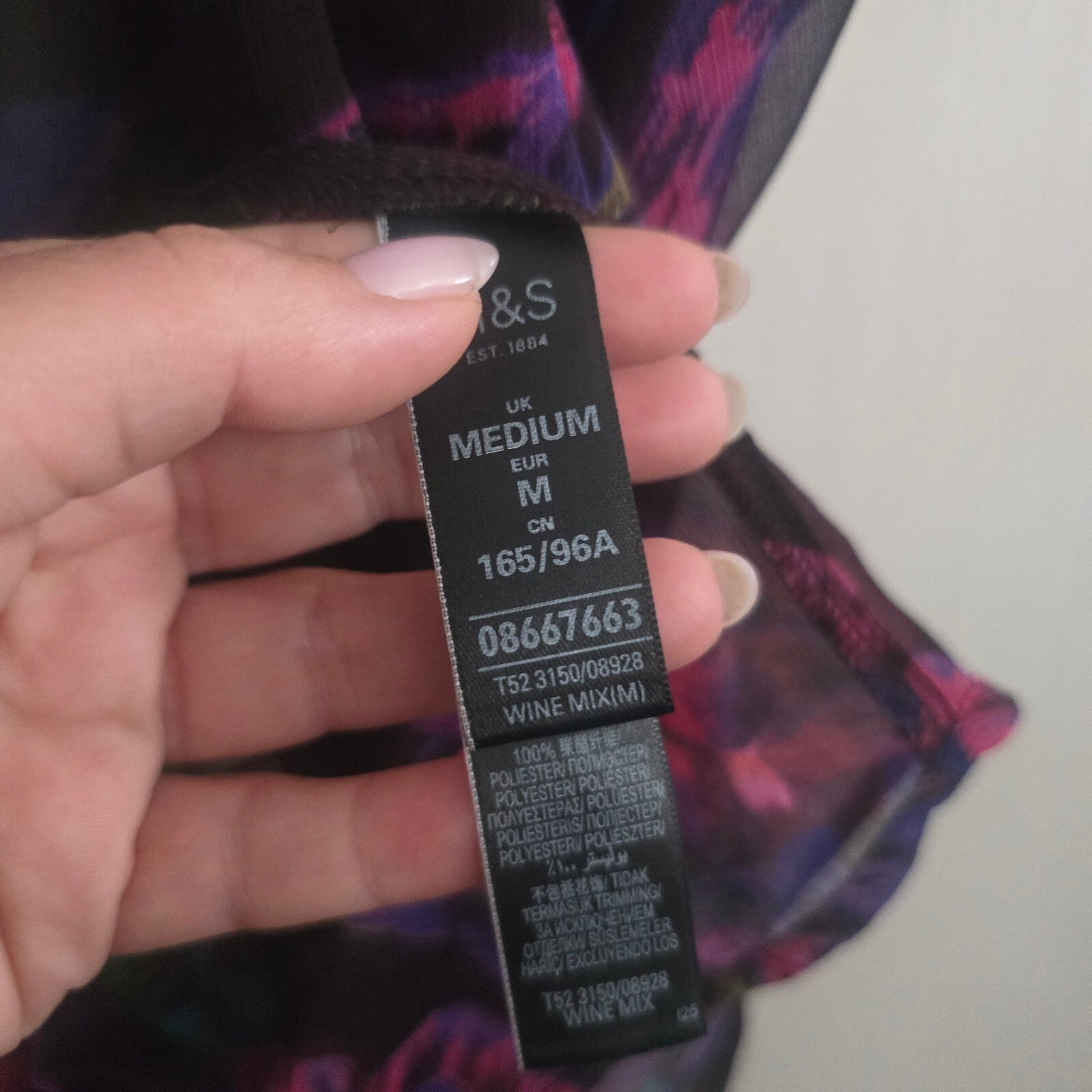 M&S Collection Medium Floral Twist Front Sheer Kaftan Holiday Lightweight Size M