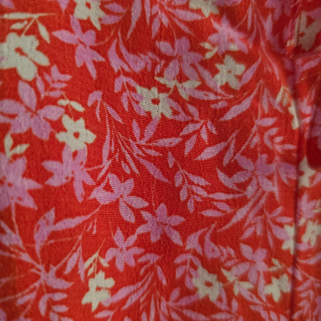 ZARA Red Floral Ruffle Strap Summer Mini Dress XS, cute, holiday, summer