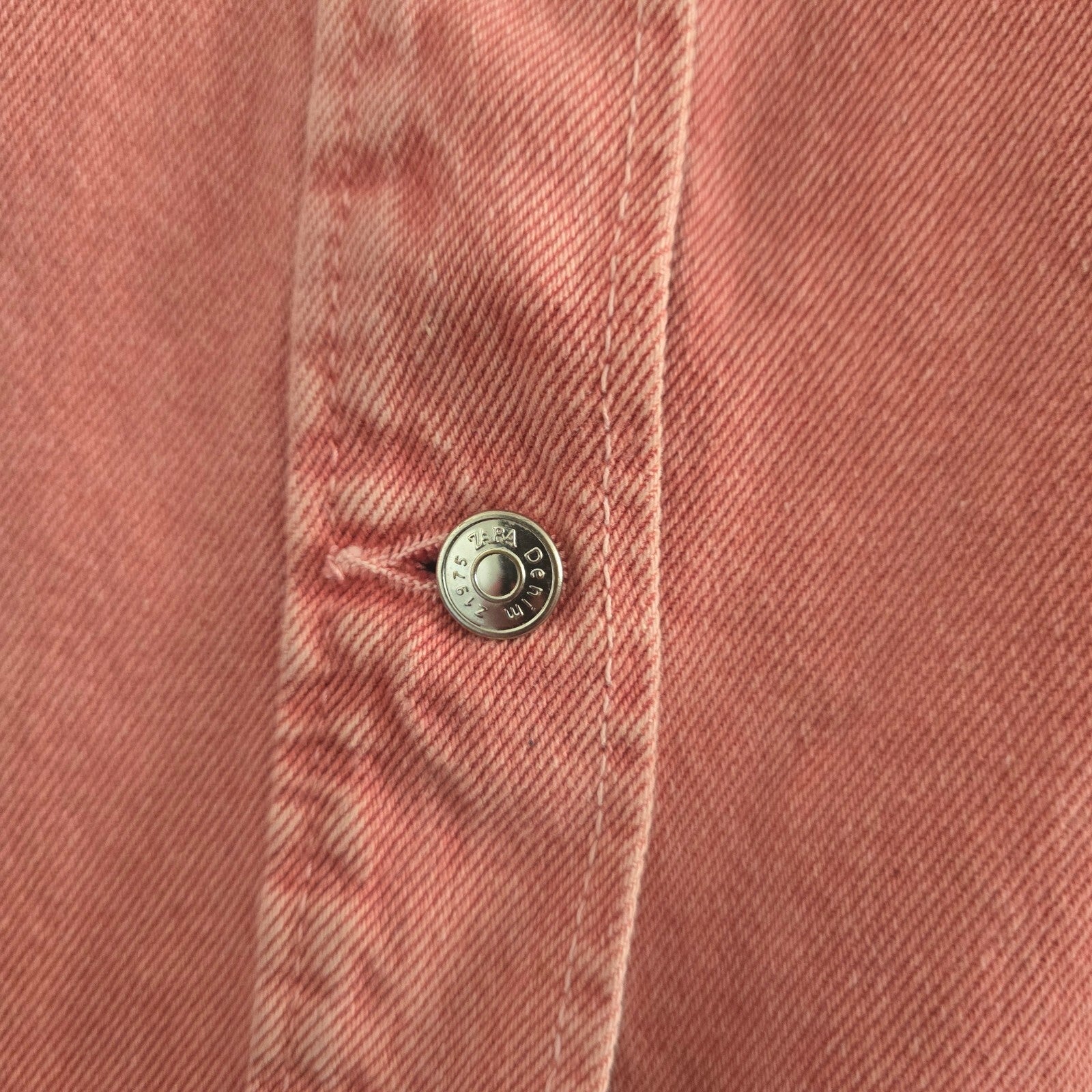 Zara Oversized Pink Denim Jacket, boxy, relaxed, sold out, size L