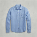 Gap Men's Light Blue Linen Mix Button-Up Shirt XL