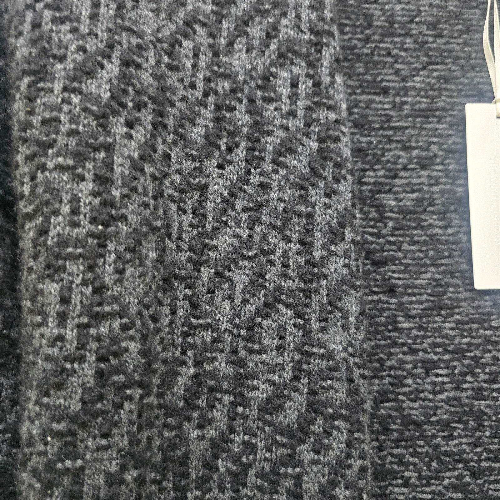 The White Company Black and Grey Merino Wool Cardigan Size UK 4, BNWT