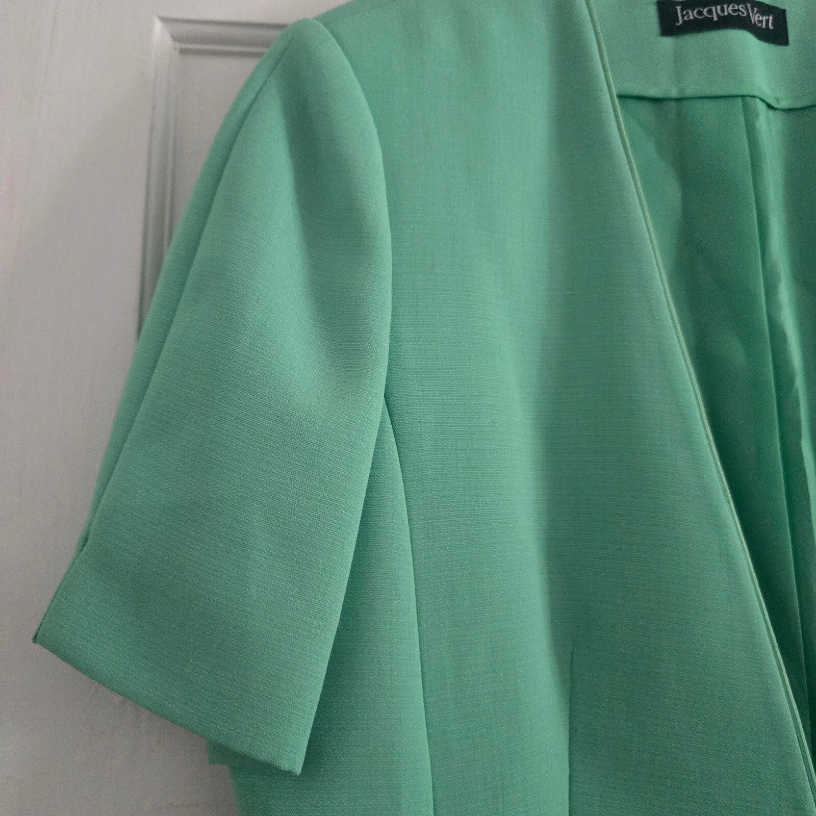 Jacques Vert Mint Green Short Sleeve Blazer Jacket UK Size 12