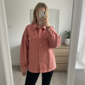 Zara Oversized Pink Denim Jacket, boxy, relaxed, sold out, size L