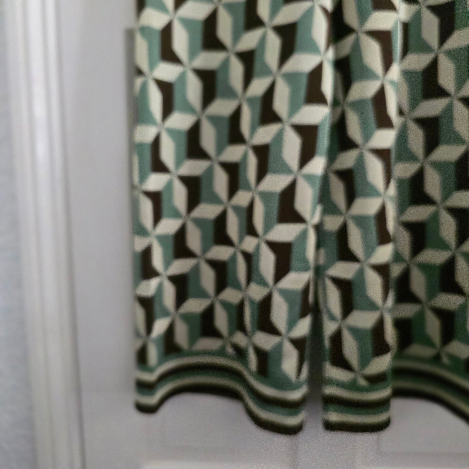 ZARA Geometric Pattern Knit Wide-Leg Trousers, Blogger item, size M