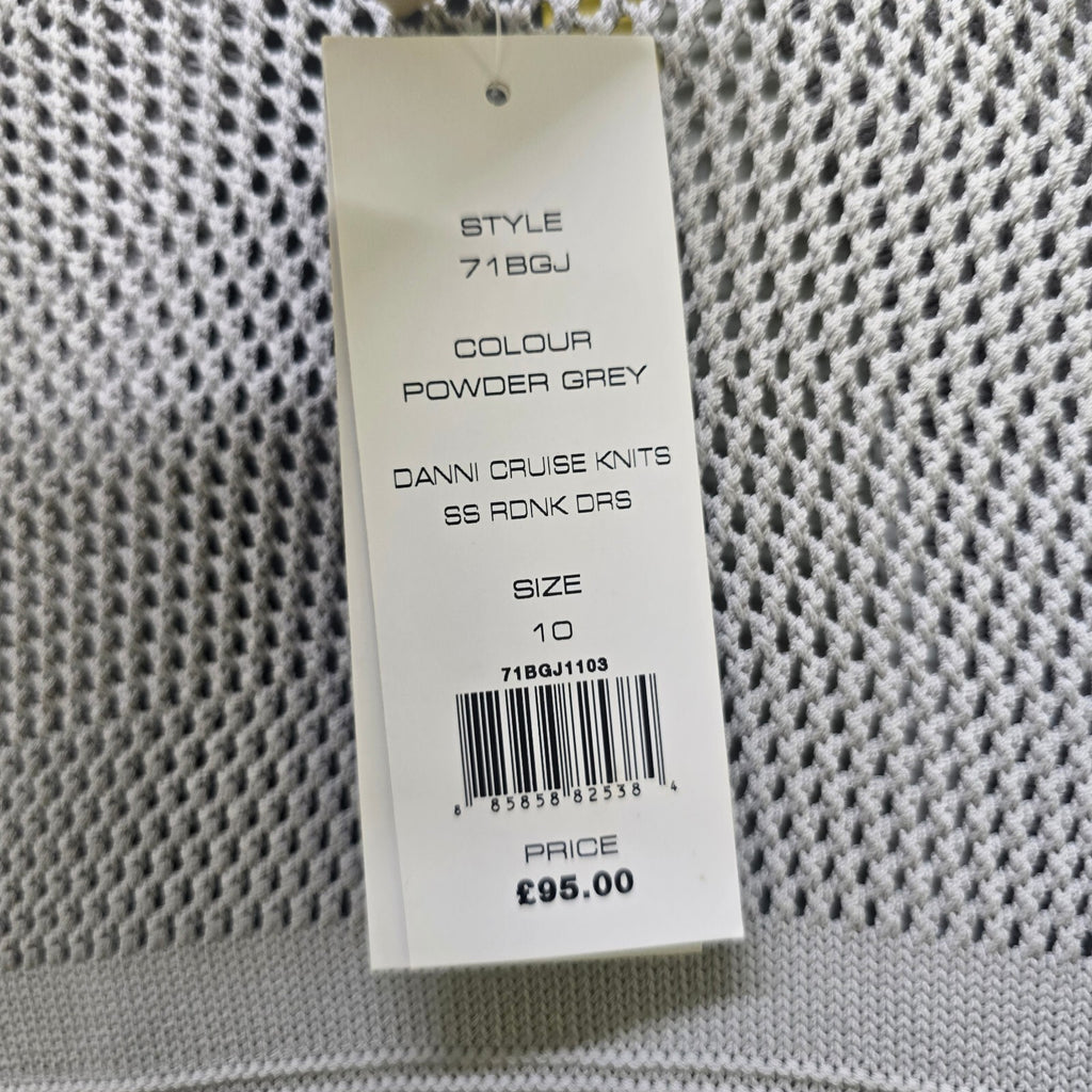 French Connection Danni Cruise Grey Knit Bodycon Dress Size 10, BNWT
