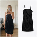 Marks & Spencer Autograph Black Jacquard Spaghetti Strap Dress UK 12, party glam