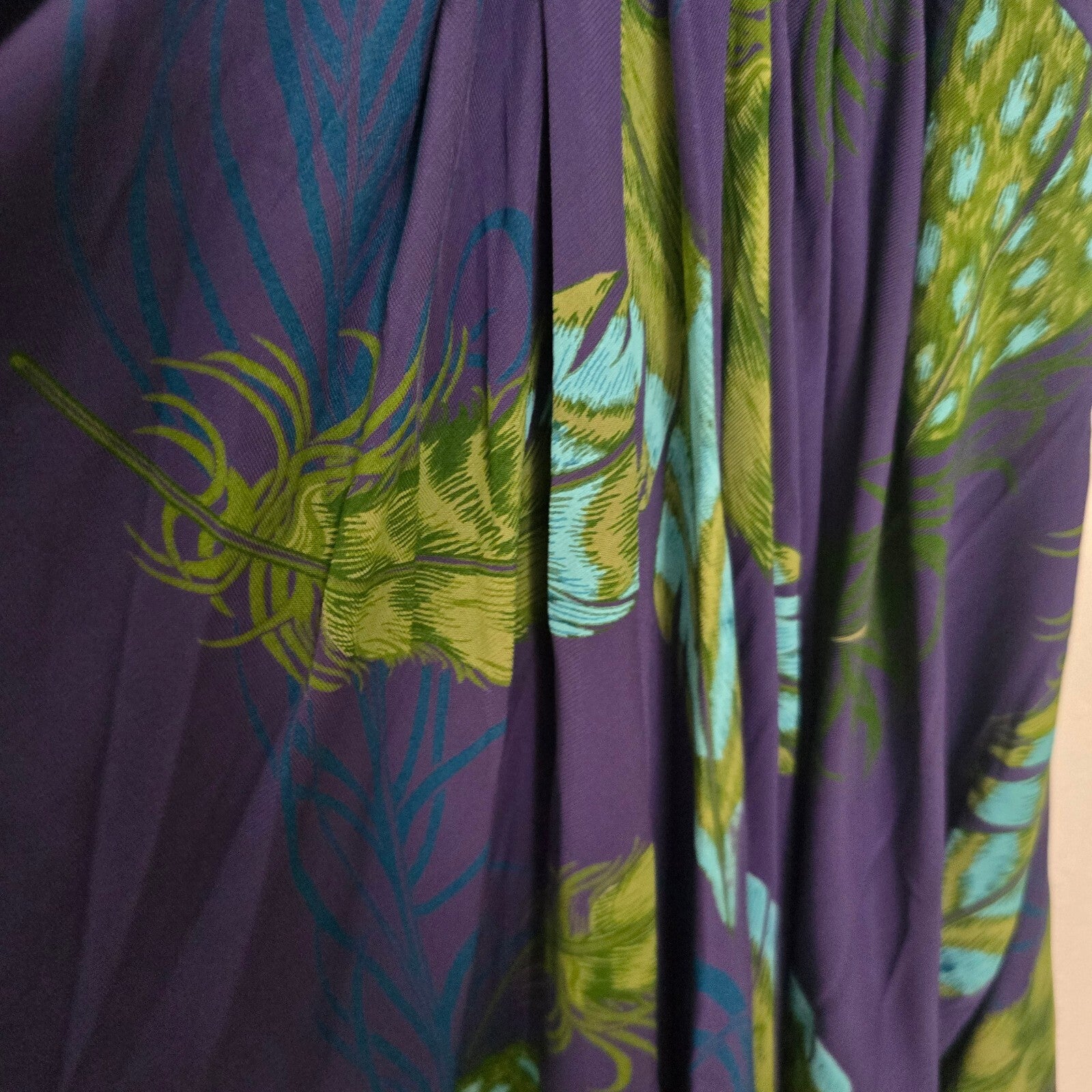 Karen Millen Floral Print Purple Viscose Dress UK 10