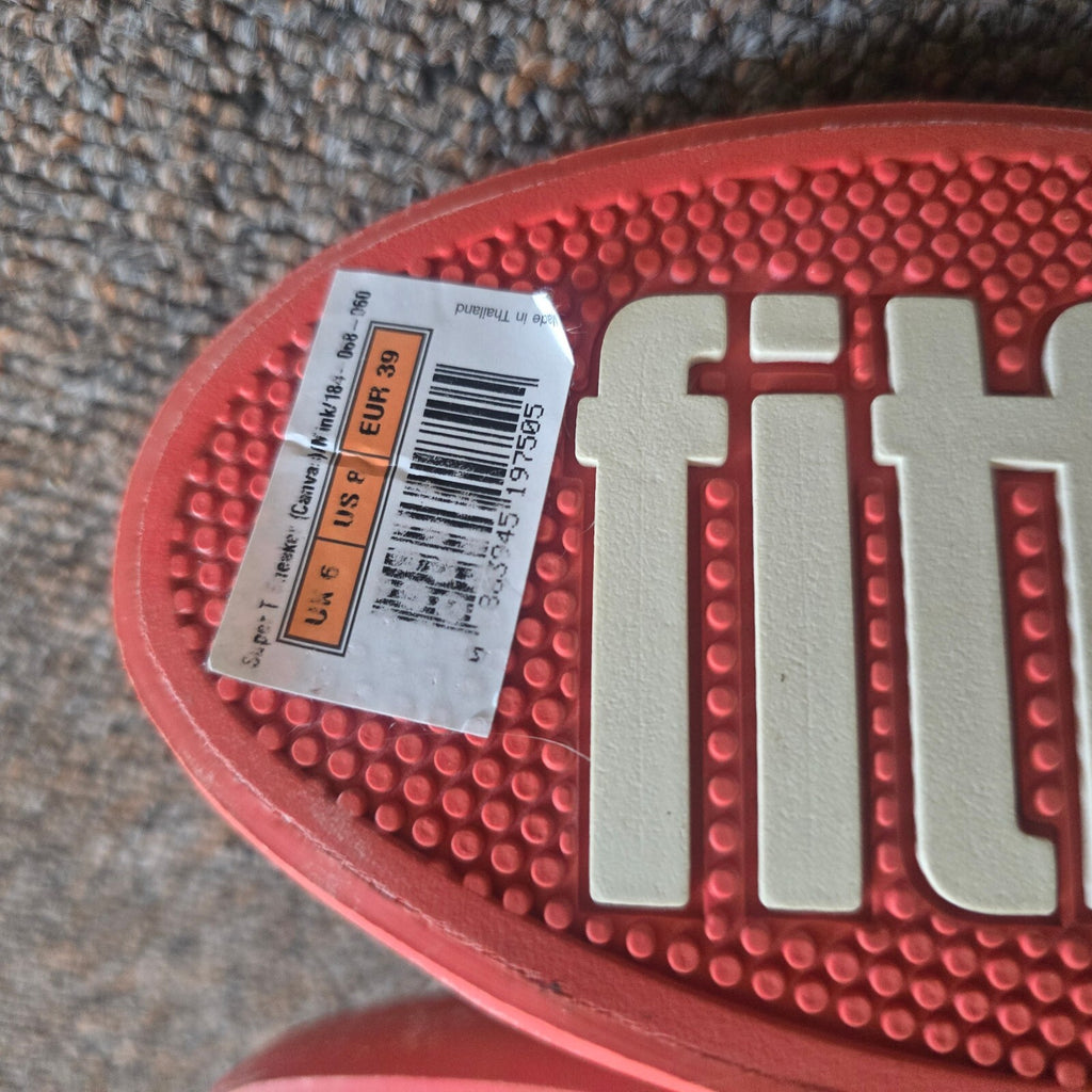 FitFlop Casual Canvas Shoes with Red Soles Size UK 6 / EUR 39