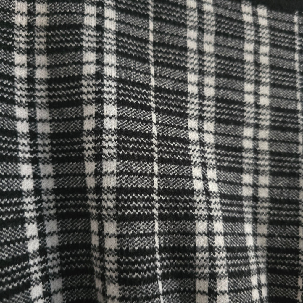 Primark Black and White Checked Cropped Knit Sweater Jumper Size S 10/12